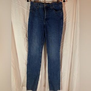 Old Navy Women's Straight Leg Jeans in Deep Blue